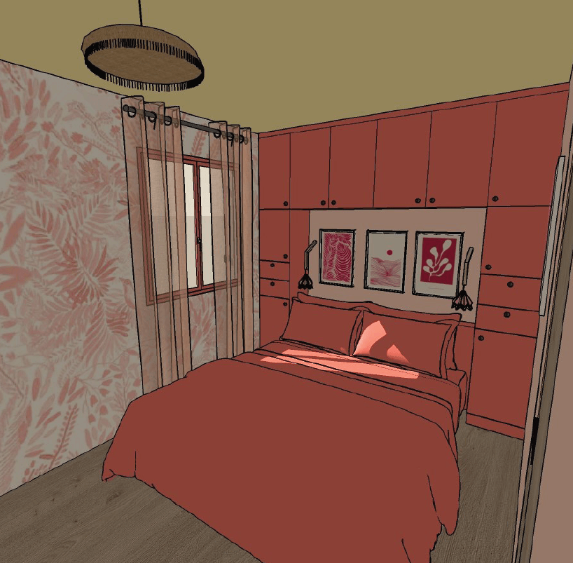 rendu 3D chambre Chloé et Constantin