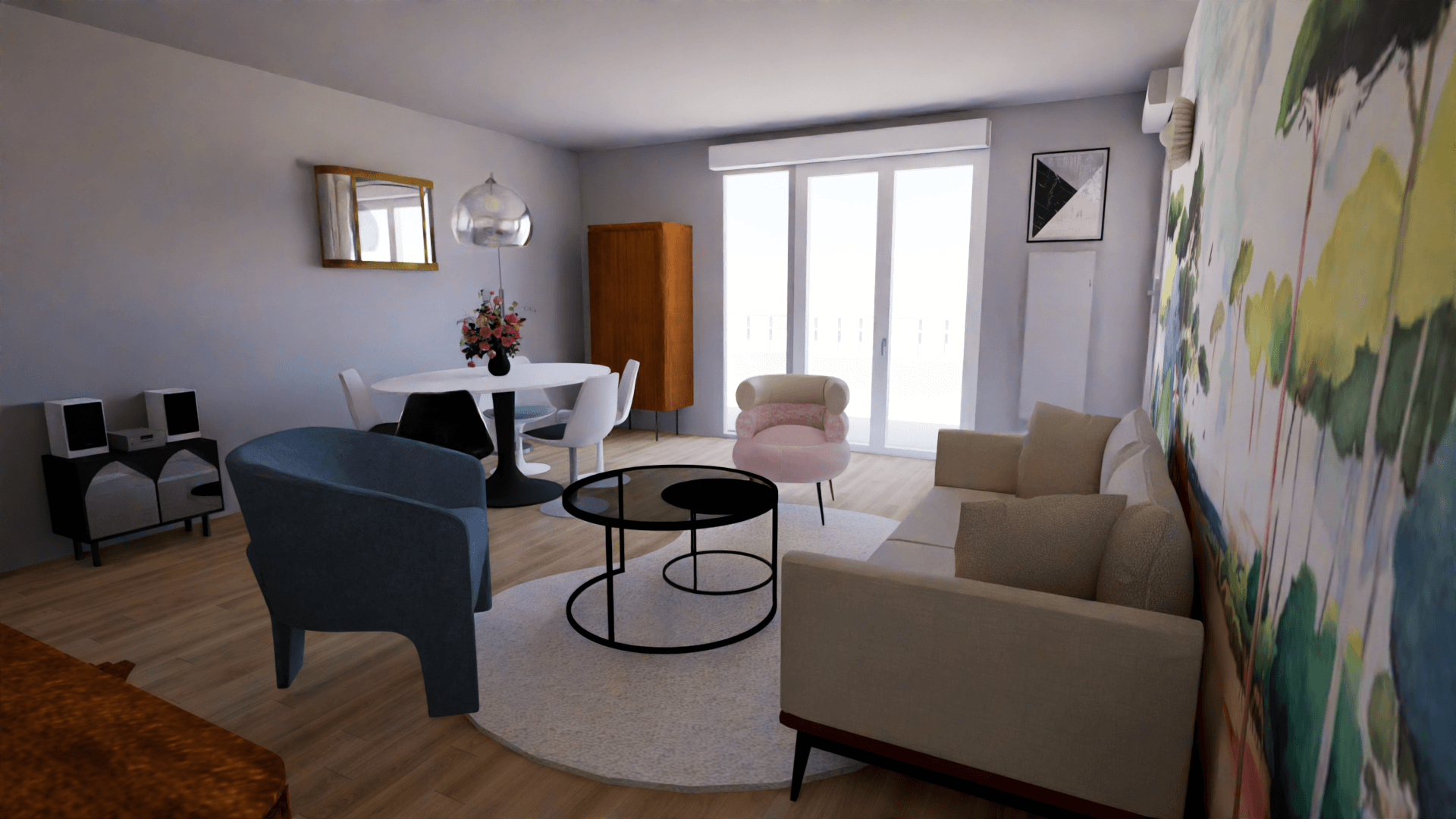 Rendu 3d photoréaliste Séjour Annik2