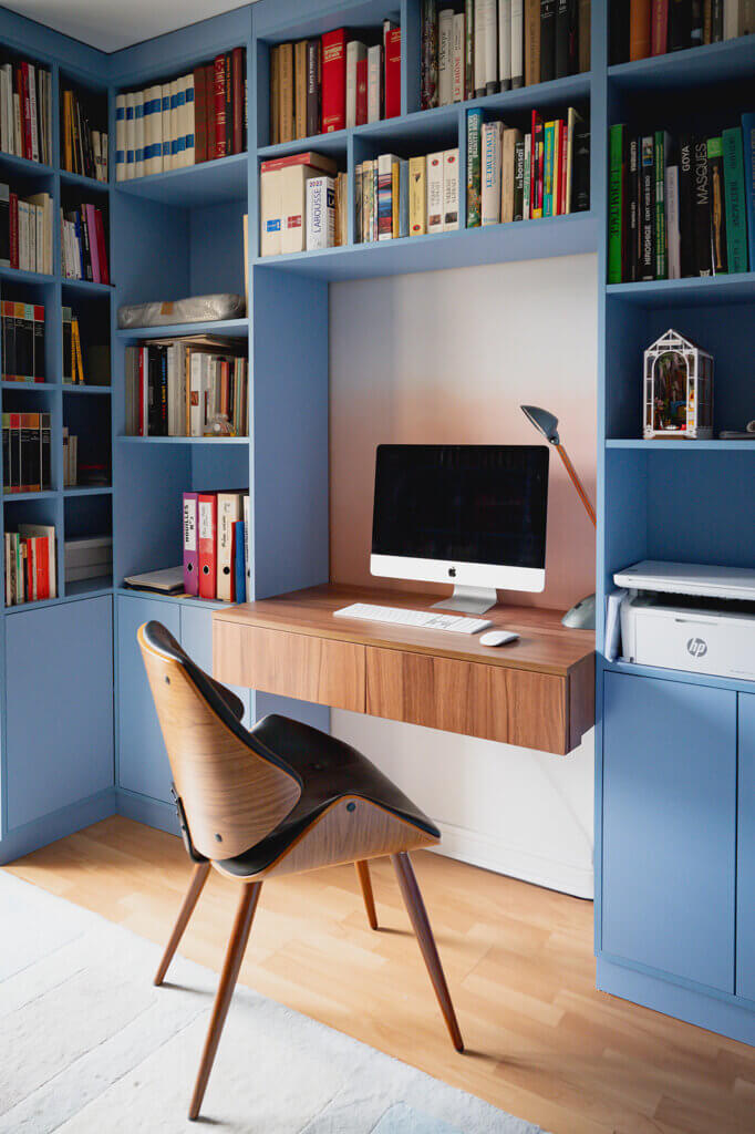Bibliothèque Annik bleu et rose de chez Dessine ton Meuble 5